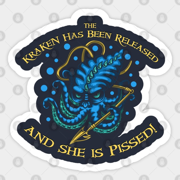 The Kraken Released Sticker by MonkeyKing